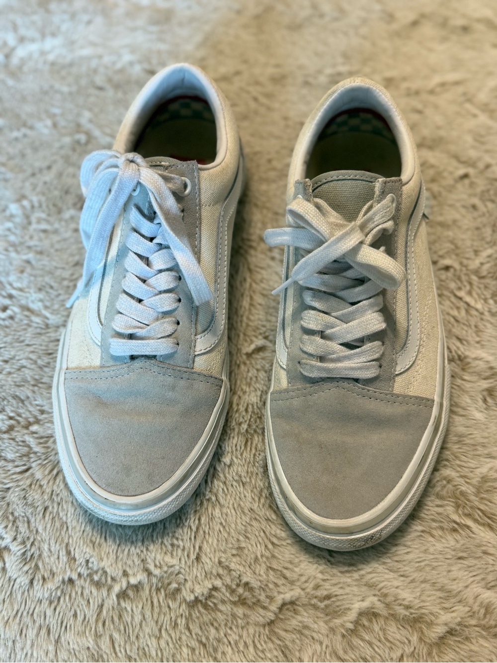 Vans Men's Low-Top Sneakers in Light Gray and White